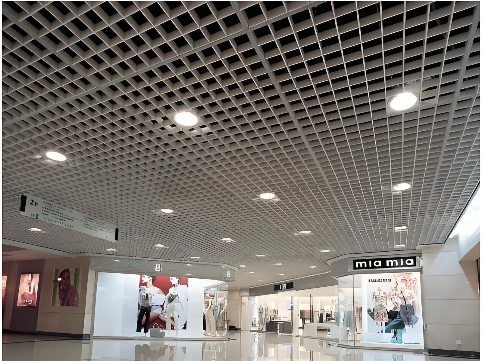 Transparent FRP Grating ceiling design for interior architecture Transparent FRP Grating ceiling design for interior architecture